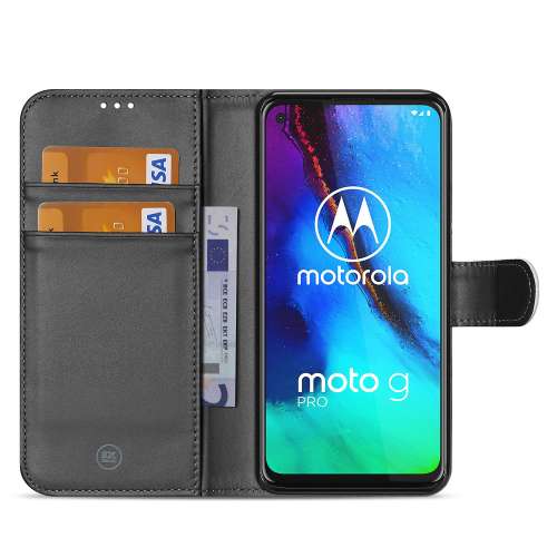 Book Case Motorola Moto G Pro Hoesje Wit met Pasjeshouder