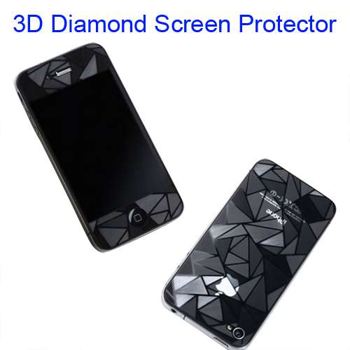 Diamant Anti-Glare Display Folie Apple iPhone 4/4S Voor+Achter