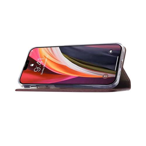 Hoesje iPhone 12 Pro Max Bordeaux met Pasjeshouder