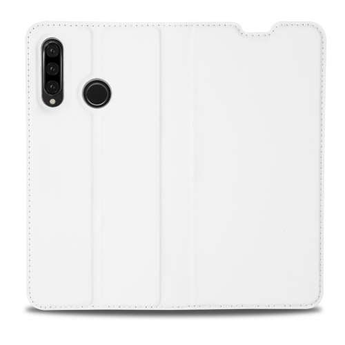Huawei P30 Lite New Edition Stand Case Hoesje Wit met Pashouder