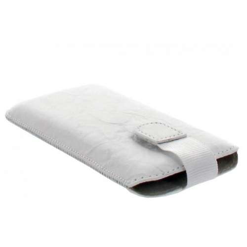 Leather Case Wolfgang AT-AS43D Dual Sim Washed White