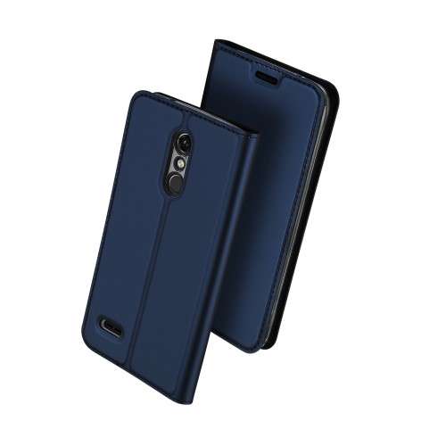LG K10 (2018) Telefoonhoesje Blauw met Opbergvakje Dux Ducis