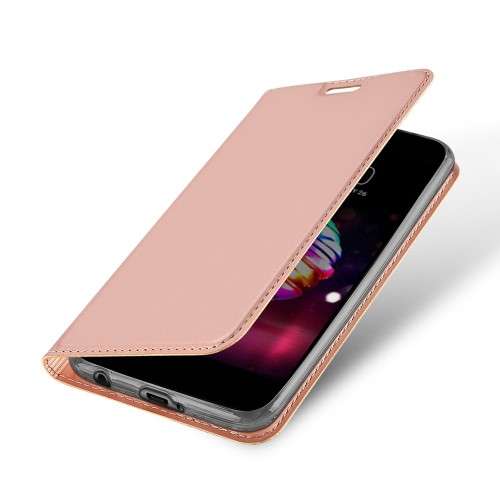 LG K10 (2018) Telefoonhoesje Rosekleurig met Opbergvakje Dux Ducis