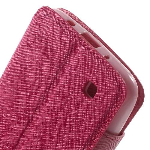 LG K8 Hoesje Roze met Venster, Merk Roar Korea (K350N)