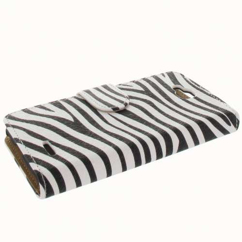 LG L90 Premium Bookstyle Case Zebra