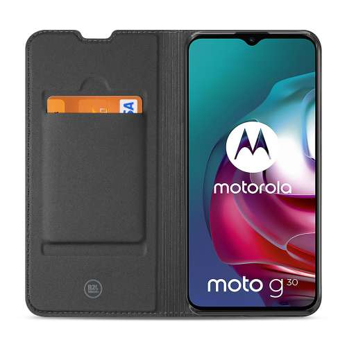 Motorola Moto G10 | G20 | G30 Stand Case Hoesje Wit met Pashouder