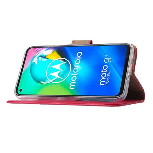 Motorola Moto G8 Power Boekhoesje Roze met Standaard