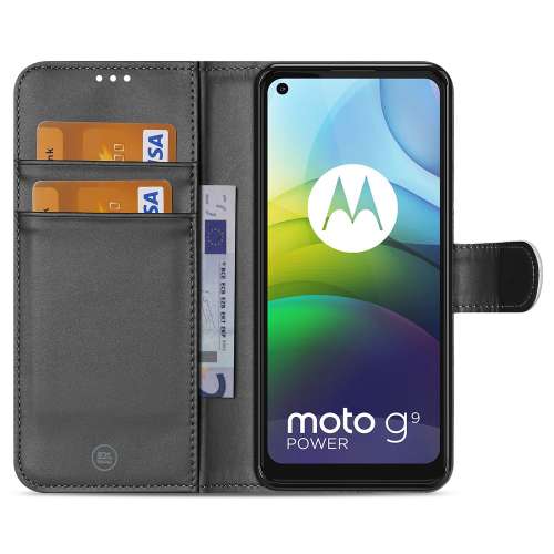 Motorola Moto G9 Power Hoesje Wit met Pasjeshouder