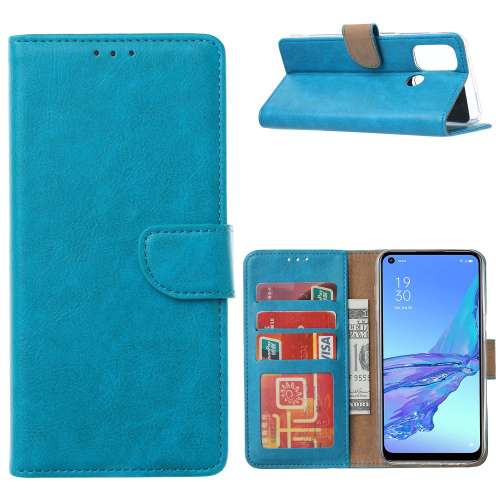OPPO A53 | A53s Bookcase Turquoise met Pasjeshouder