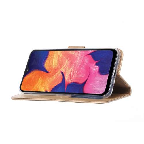 Samsung Galaxy A10 Hoesje Goud met Pasjeshouder