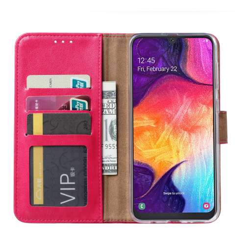 Samsung Galaxy A50 Hoesje Roze met Pasjeshouder
