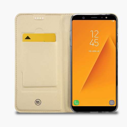 Samsung Galaxy A6 (2018) Hoesje Goud met Pashouder