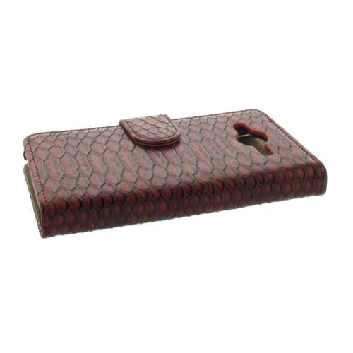 Samsung Galaxy Core 2 Bookstyle Case Snake Design Rood