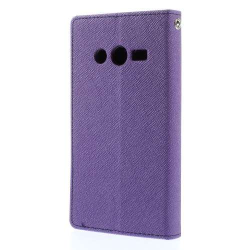 Samsung Galaxy Core 2 G355H Wallet Hoesje Paars/Donkerblauw