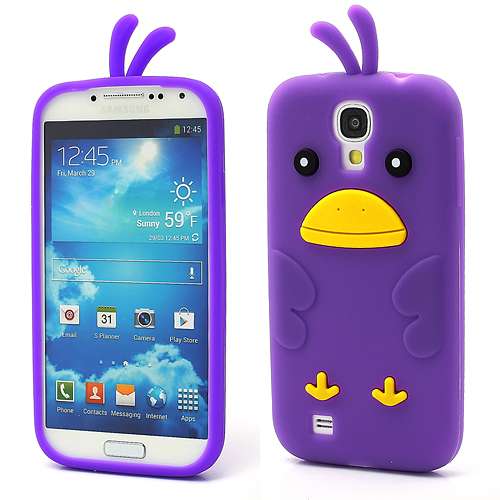 Samsung Galaxy S4 i9500 Chicken Silicone Case  Paars
