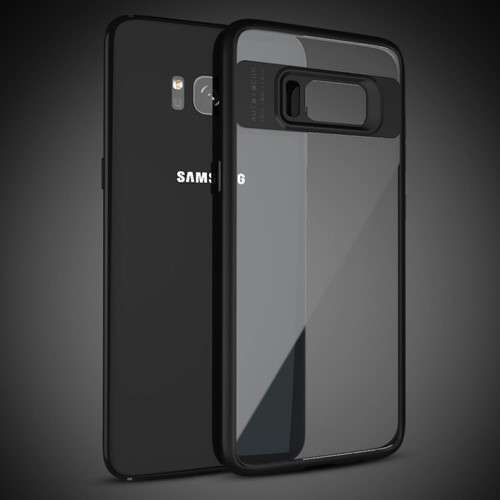 Samsung Galaxy S8 TPU Hoesje Zwart/Transparant