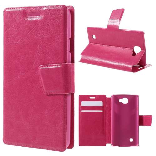 Telefoonhoesje LG K4 Roze in Boekvorm met Opbergvakjes, K120E