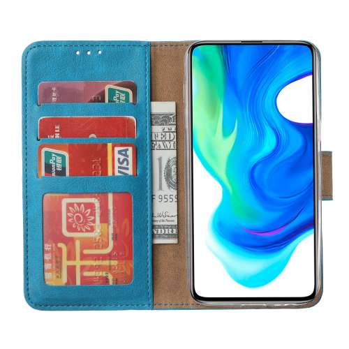 Walletcase Xiaomi Poco F2 Pro Turquoise met Standaard